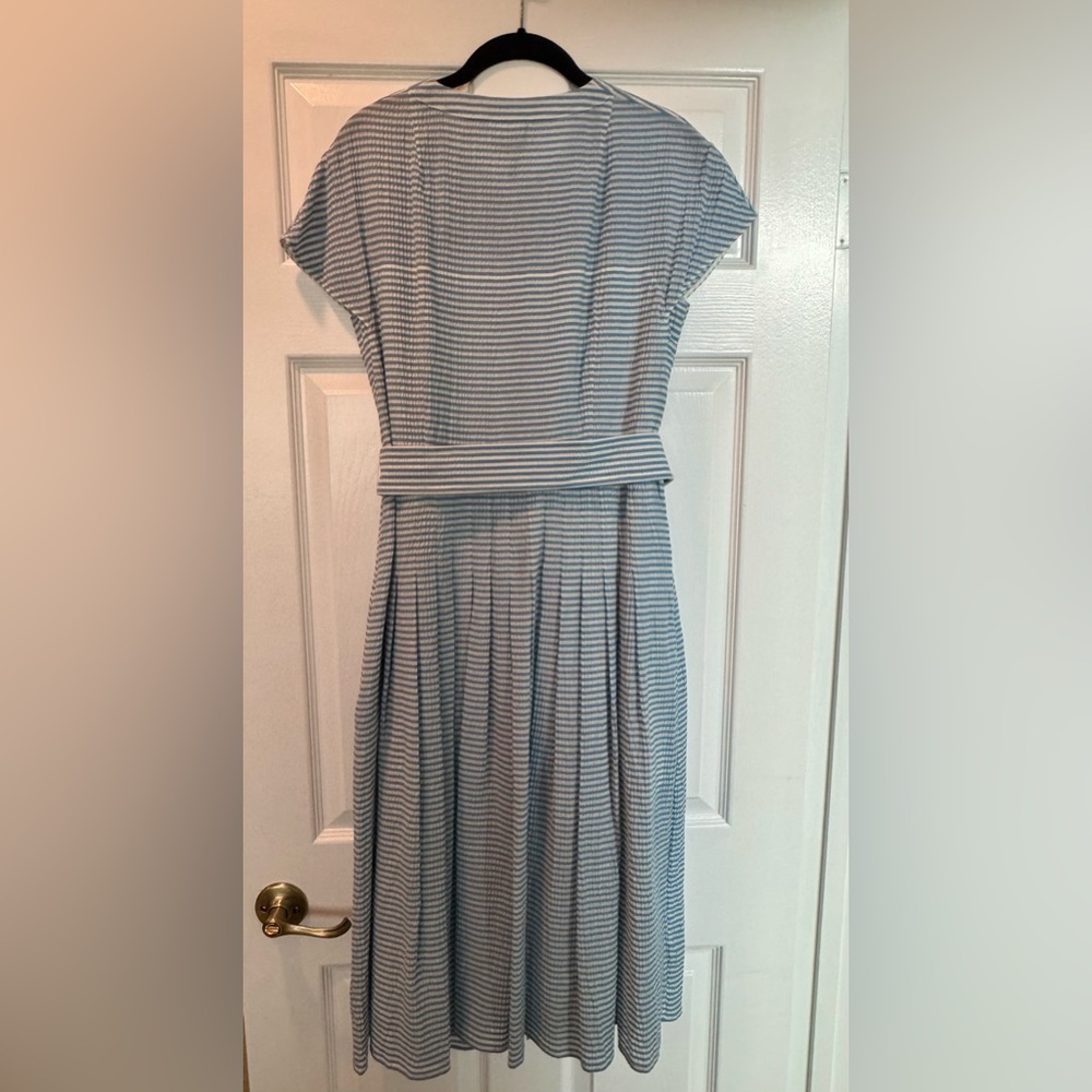 Akris Punto Midi Length Snap Front Belted Shirtdress - Picture 11 of 15